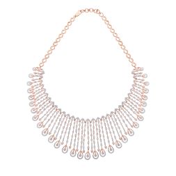 Diamond Burst Rose Gold Necklace