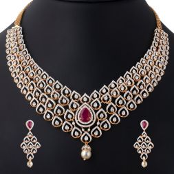 Shine Bright Yellow Gold Necklace Set