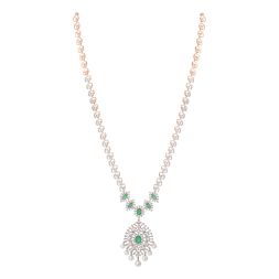 Festive 18Kt Yellow Gold Diamond Haram Necklace