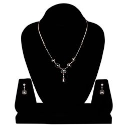 Geometric Dazzle Diamond Necklace Set