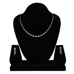 Shimmering Diamond Necklace Set