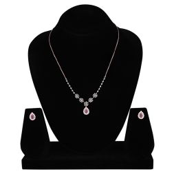 Red Regal Diamond Necklace Set