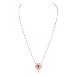 Royal Floral Red Diamond Necklace
