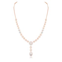 Diamond Floral Drop Necklace