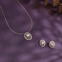 Lustrous Star Diamond Necklace Set