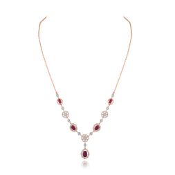 Sparkling Diamond Floral Necklace