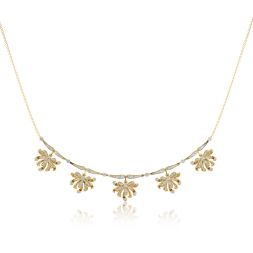 Flower 14Kt Yellow Gold Short Necklace