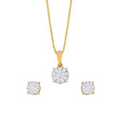 Exquisite 18Kt Yellow Gold Crown Star Jewellery Set
