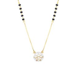 Floral Embellished Diamond Tanmaniya with Chain