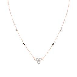 Floral Design Diamond and Rose Gold Mangalsutra