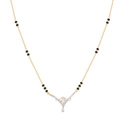 Graceful Black Beads and Diamond Mangalsutra