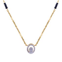 Elegant Diamond and Yellow Gold Mangalsutra