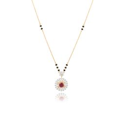 Radiant Red Diamond Mangalsutra
