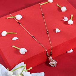 Sparkling Flower Diamond Mangalsutra