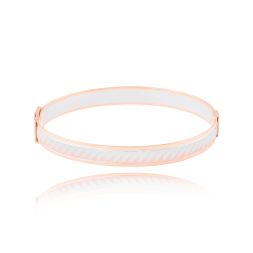 Sleek Textured Platinum Bracelet