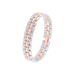 Sleek Dual Metal Bracelet For Men
