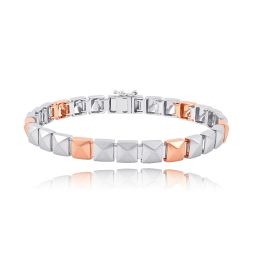 Geometric Platinum Flexi Bracelet