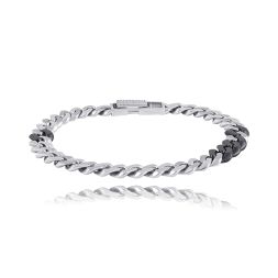Cuban Platinum Flexi Bracelet