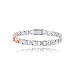 Platinum Cuban Flexi Bracelet