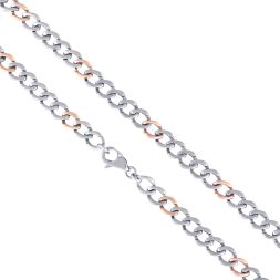 Enigmatic Two Toned Platinum Men's Chain