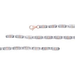 Casual Platinum and Rose Gold Men's Chain