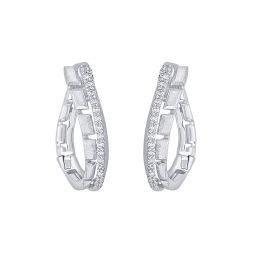 Classic Platinum and Diamond Earrings