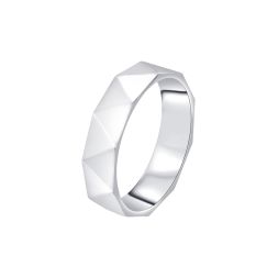 Textured Men's Platinum Ring