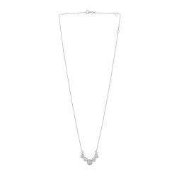 Platinum Circles Delicate Necklace