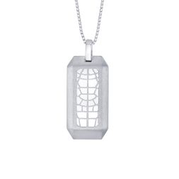 Abstract Men's Platinum Pendant