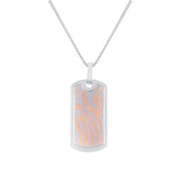Mahi Signature Engraved Platinum Pendant For Men