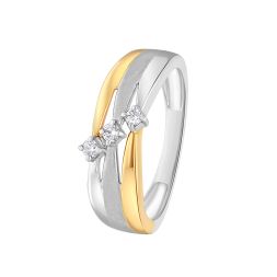 Elegant Platinum and Rose Gold Ring