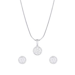Radiant Platinum Pendant Set