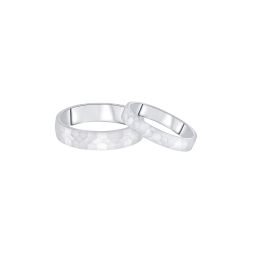 Lustrous Platinum Couple Bands