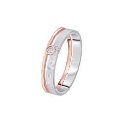 Elegant Platinum and Rose Gold Band