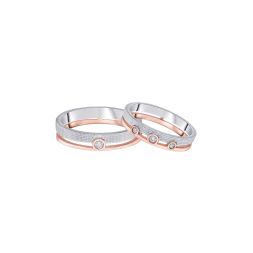 Together Forever Platinum Couple Rings
