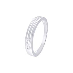 Casual Diamond and Platinum Finger Band