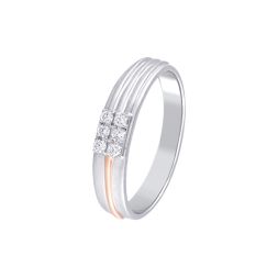 Simple 6-stone Diamond and Platinum Men's Band