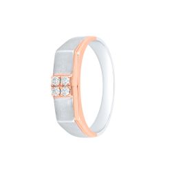 Stunning Geometric Diamond Men's Finger Band