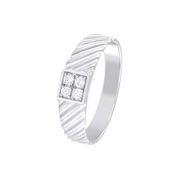 Classic Men's Diamond Platinum Finger Ring