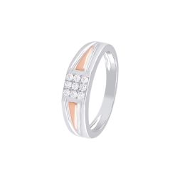 Elegant 2-toned Diamond Finger Ring For Men 