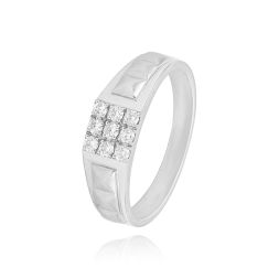 Stately Diamond and Platinum Finger Ring For Men 