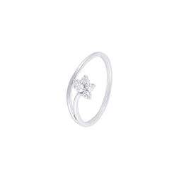 Contemporary Floral Diamond Finger Ring