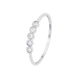 5 Stone Platinum Diamond Ring