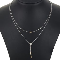Functional Everyday Necklace in Platinum and Rose Gold