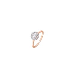 Elegant Diamond and Rose Gold Finger Ring