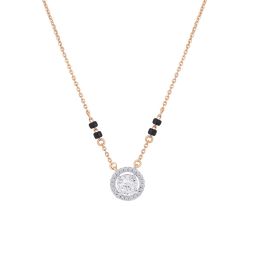 Elegant Diamond and Rose Gold Mangalsutra 