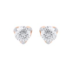 Subtle Rose Gold and Diamond Studs