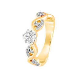 Crown Design Diamond Finger Ring