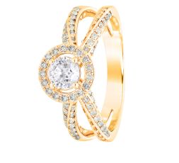 18KT Yellow Gold and Diamond Ring