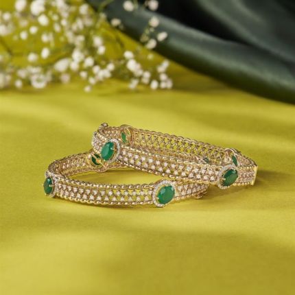 Dazzling Bangle in 18KT Yellow Gold Set of 2